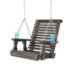 Amish Casual Heavy Duty Black Stain Roll Back Swing Chair