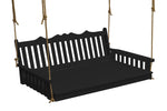 Keystone Amish Co. 5 Foot York Recycled Plastic Swing Bed, Black