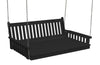 Keystone Amish Co. 4 Foot Franklin Recycled Plastic Swing Bed, Black