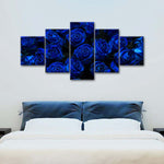 Royal Blue Roses Wall Art