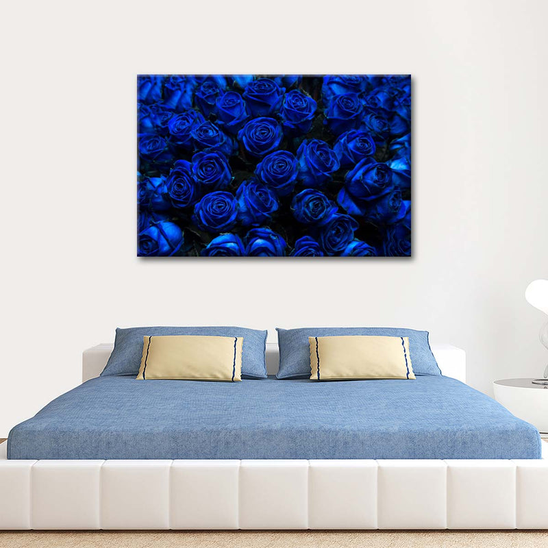 Royal Blue Roses Wall Art
