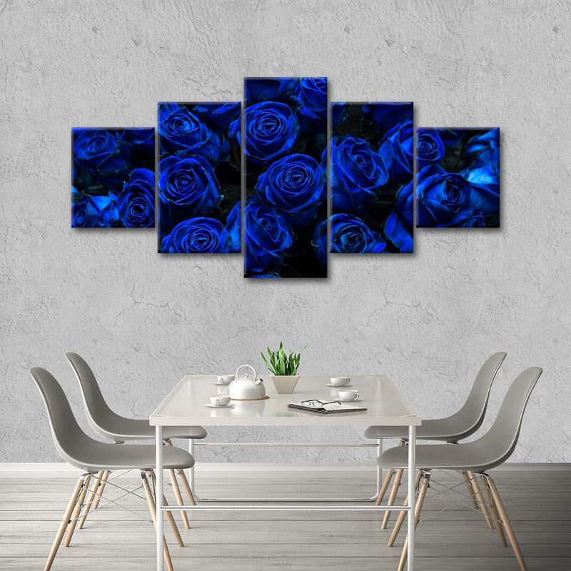Royal Blue Roses Wall Art