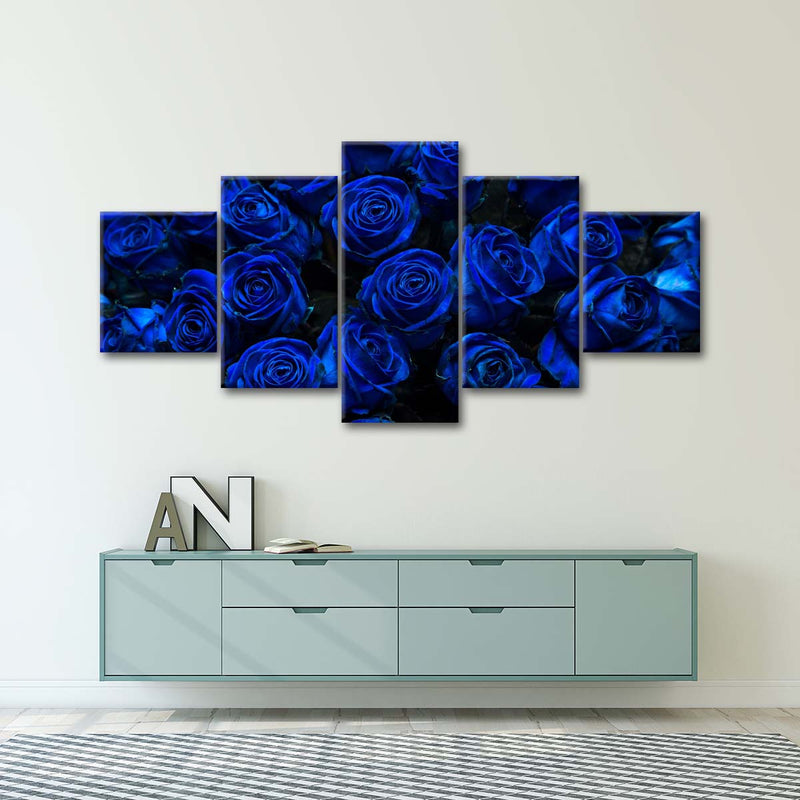 Royal Blue Roses Wall Art