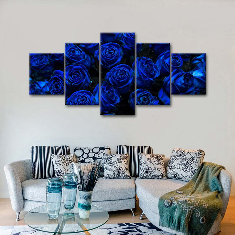 Royal Blue Roses Wall Art