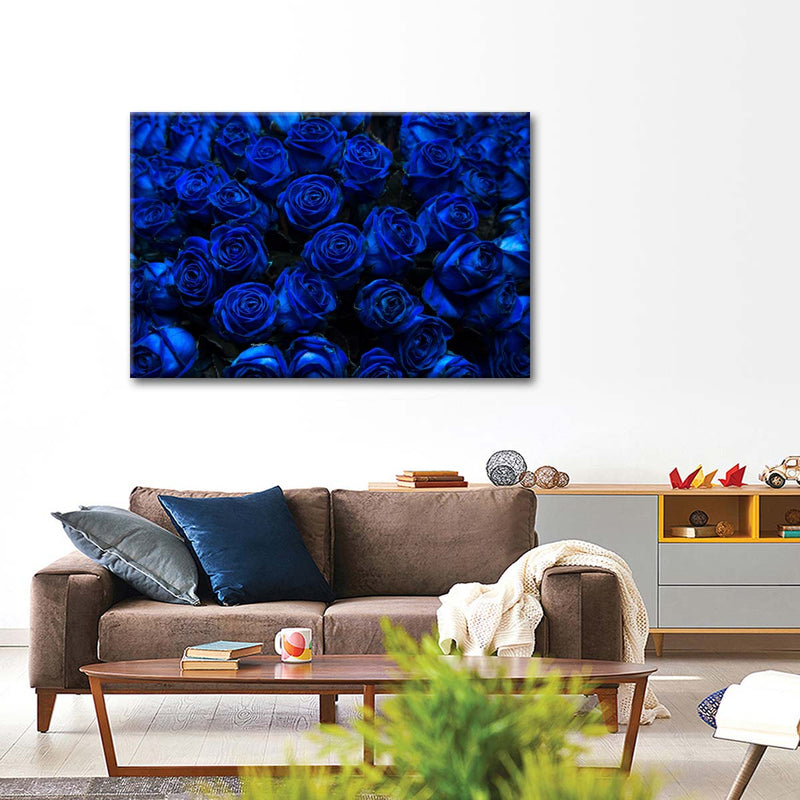 Royal Blue Roses Wall Art