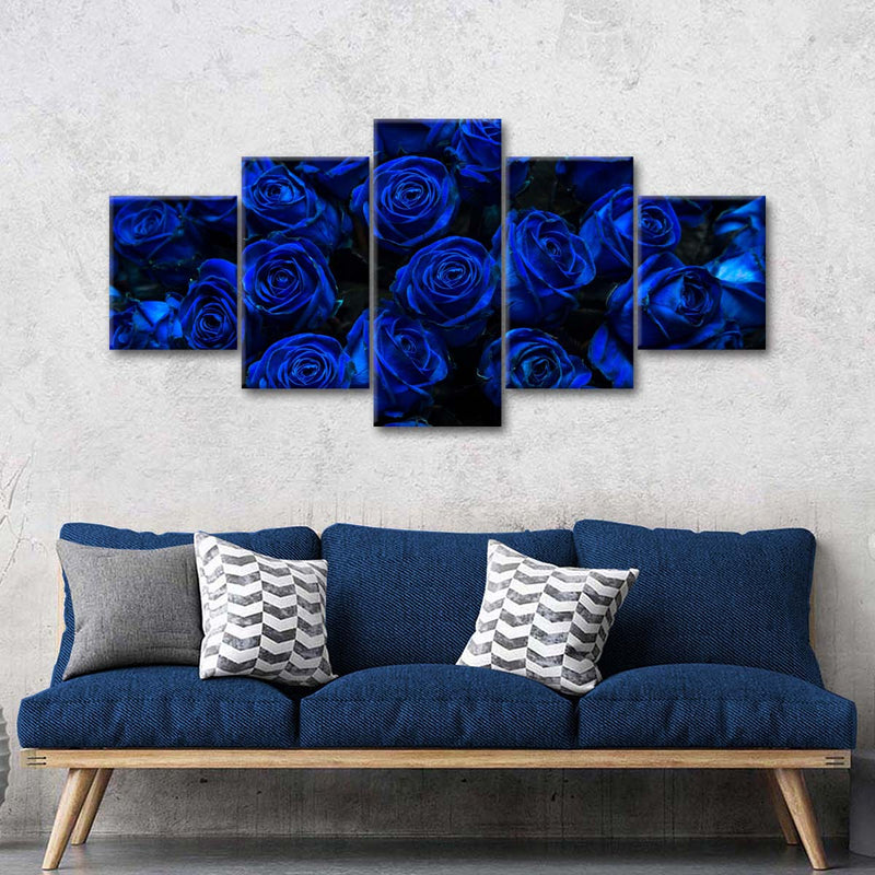 Royal Blue Roses Wall Art