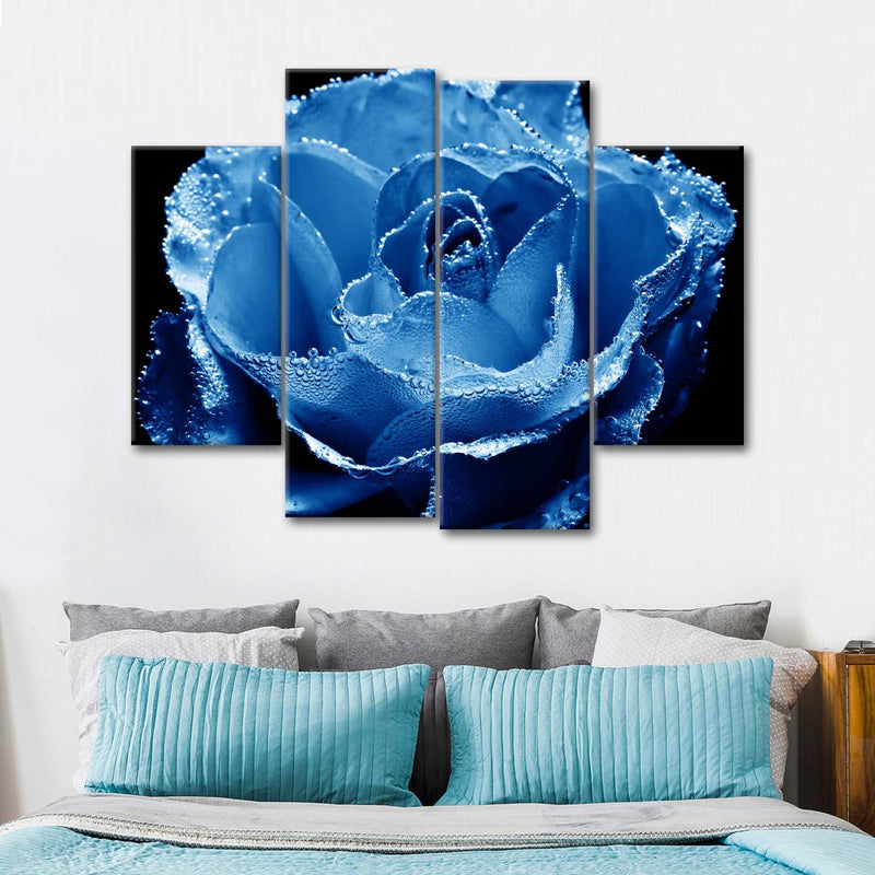 Misty Blue Rose Wall Art