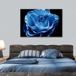 Misty Blue Rose Wall Art