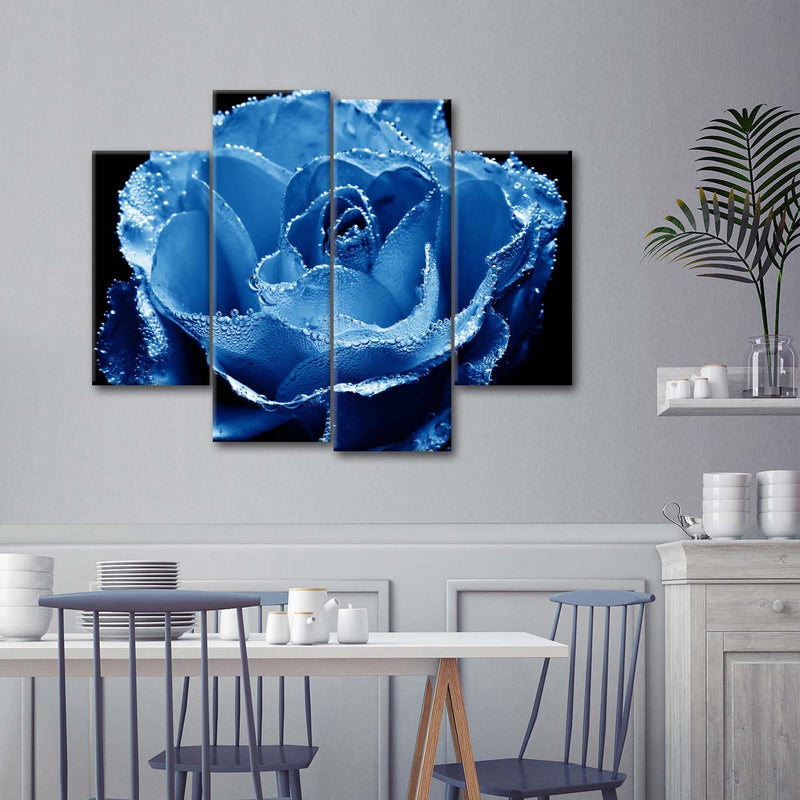Misty Blue Rose Wall Art