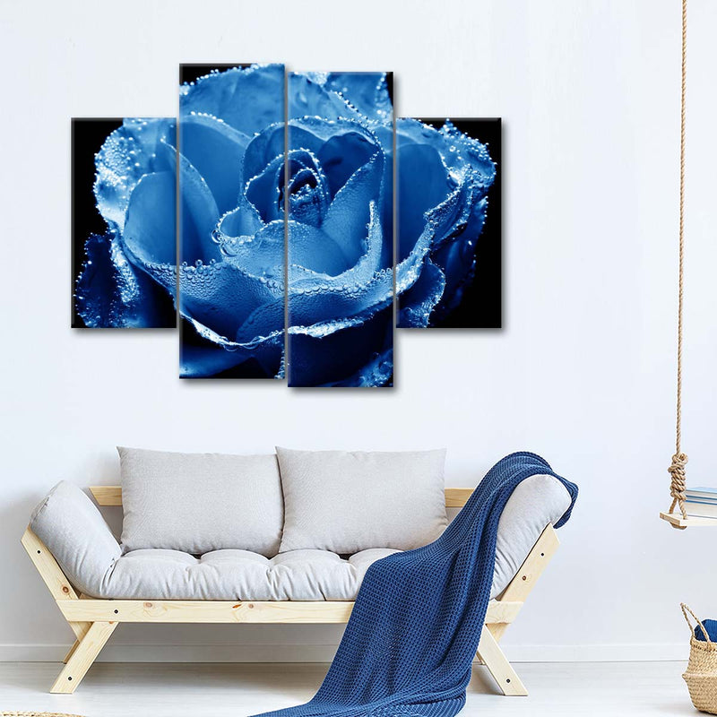 Misty Blue Rose Wall Art