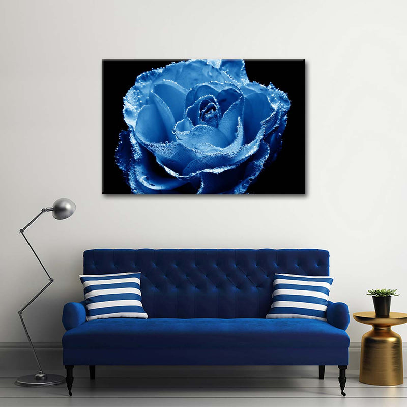 Misty Blue Rose Wall Art