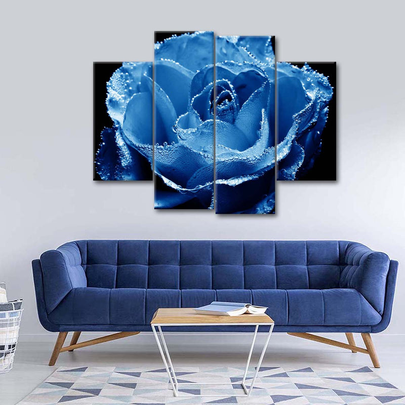 Misty Blue Rose Wall Art