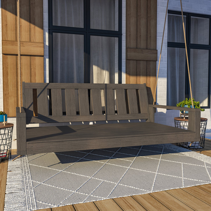 Amish Casual 4 Foot Uptown Porch Swing Bed in Dark Walnut Stain