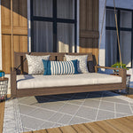 Amish Casual Twin Uptown Porch Swing Bed in Clearcoat Oak Stain