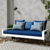 Amish Casual Twin Uptown Porch Swing Bed in Pure White Paint