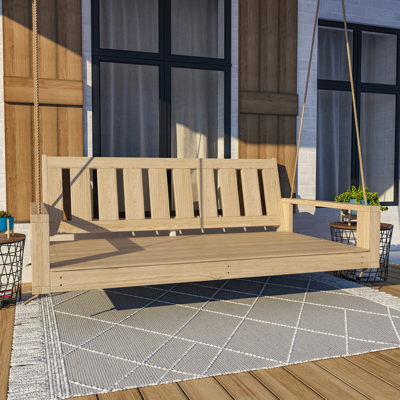 Amish Casual 5 Foot Uptown Porch Swing Bed in Unfinished