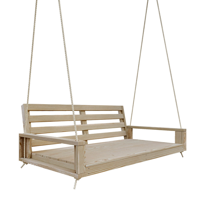 Breezy Acres Waterford Porch Swing Bed, Twin Unfinished with Clearcoat