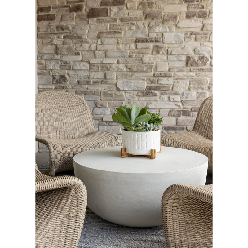 Drum Iron Coffee Table - Matte White | ready to ship!