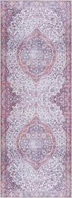 Red Cael Medallion Washable Rug