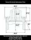 Centerville Amish 800 Lb Heavy Duty Treated Adirondack Chair