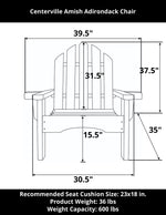 Centerville Amish 800 Lb Heavy Duty Treated Adirondack Chair