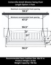 Amish Casual 4 Foot Cedar Stain Mission Porch Swing with Clearcoat