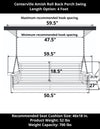 Amish Casual 4 Foot Roll Back Porch Swing in Black Stain