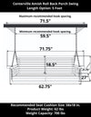 Amish Casual 5 Foot Roll Back Porch Swing in Dark Walnut Stain