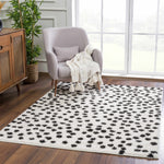 Cansu Black & White Area Rug