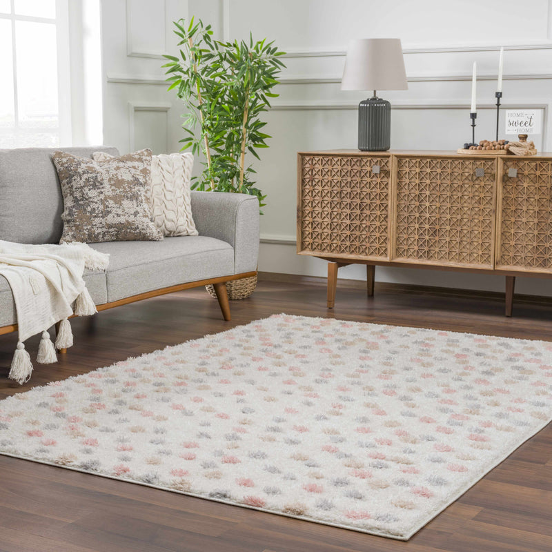 Cansu Pink & Cream Area Rug