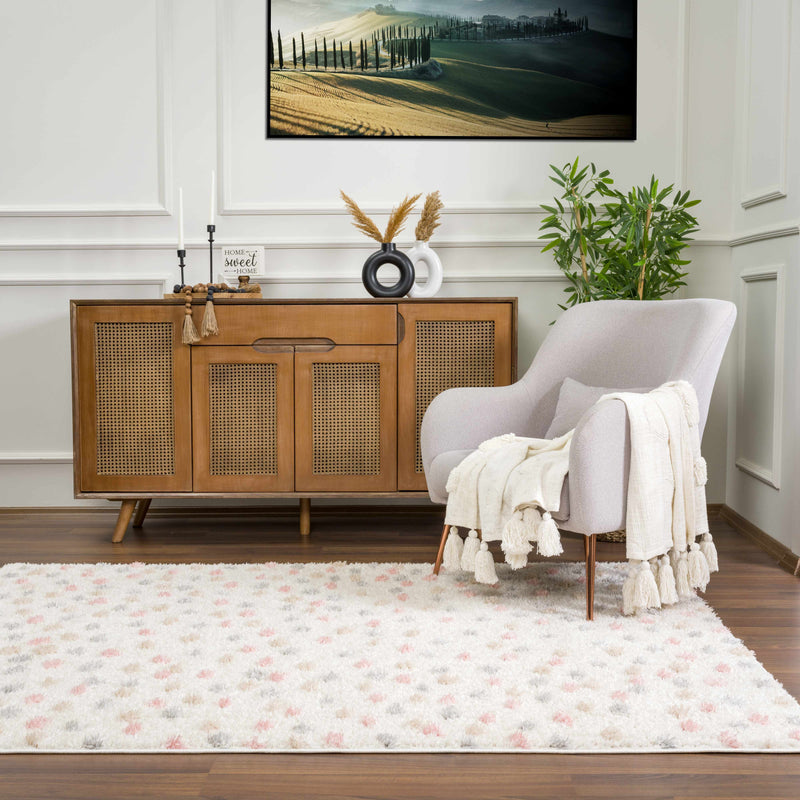 Cansu Pink & Cream Area Rug