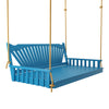 Keystone Amish Co. 4 Foot Sunburst Porch Swing Bed, Carribean Blue Paint