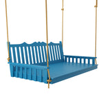 Keystone Amish Co. 5 Foot York Porch Swing Bed, Carribean Blue Paint