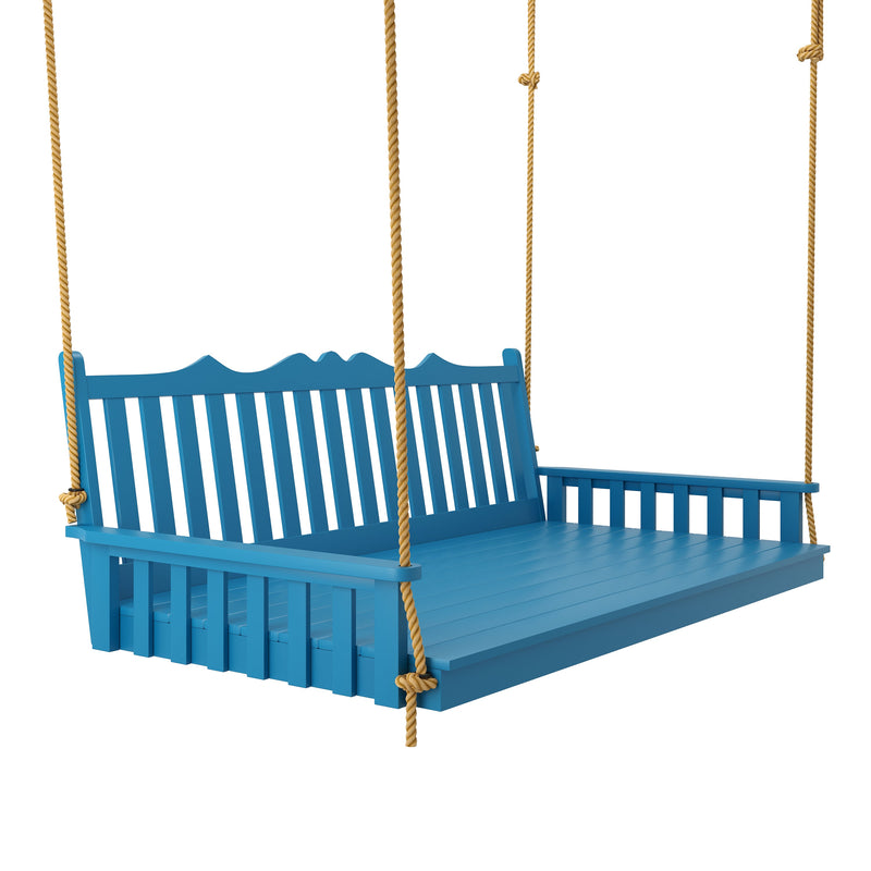 Keystone Amish Co. 5 Foot York Porch Swing Bed, Carribean Blue Paint