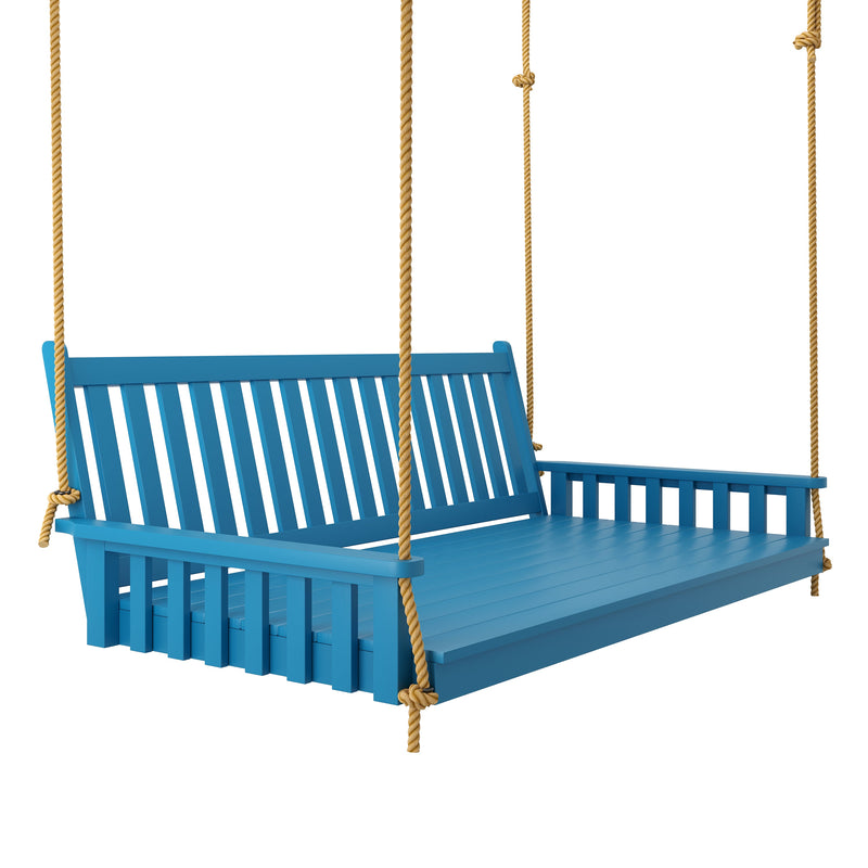 Keystone Amish Co. Twin Franklin Porch Swing Bed, Carribean Blue Paint