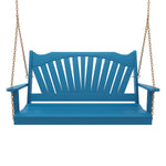 Keystone Amish Co. Sunburst Porch Swing, 6 Foot, Carribean Blue