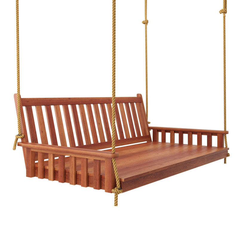 Keystone Amish Co. Twin Franklin Red Cedar Swing Bed, Cedar Stain