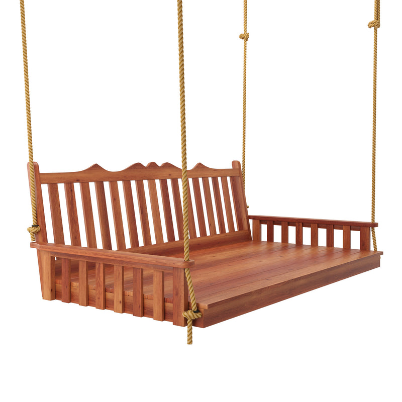 Keystone Amish Co. Twin York Red Cedar Swing Bed, Cedar Stain