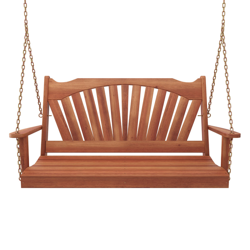 Keystone Amish Co. 6 Foot Sunburst Red Cedar Porch Swing Without Cupholders