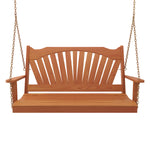 Keystone Amish Co. Sunburst Porch Swing, 4 Foot, Cedar Stain