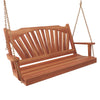 Keystone Amish Co. 6 Foot Sunburst Red Cedar Porch Swing Without Cupholders