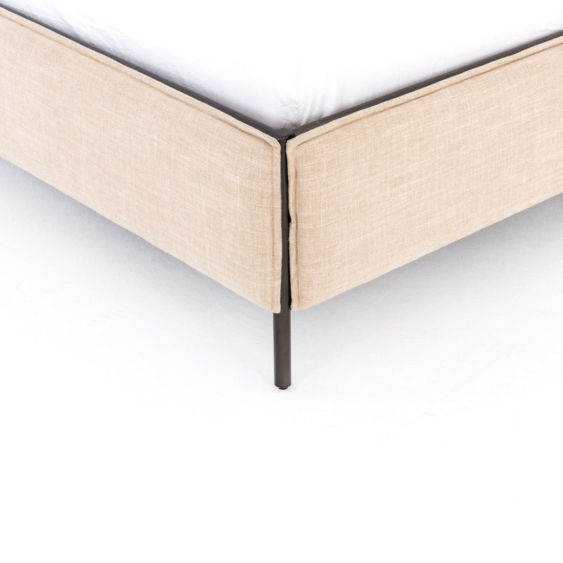 Leigh Upholstered Bed - Palm Ecru