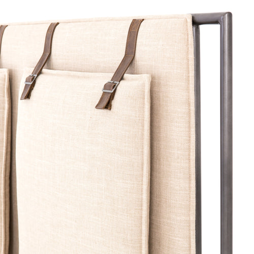 Leigh Upholstered Bed - Palm Ecru