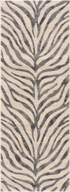 Gray Ecorse Zebra Print Area Rug