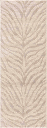 Beige Manteca Zebra Print Area Rug