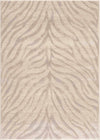 Beige Manteca Zebra Print Area Rug