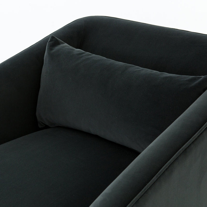 York Swivel Chair - Modern Velvet Smoke | shipping 6/30/2025
