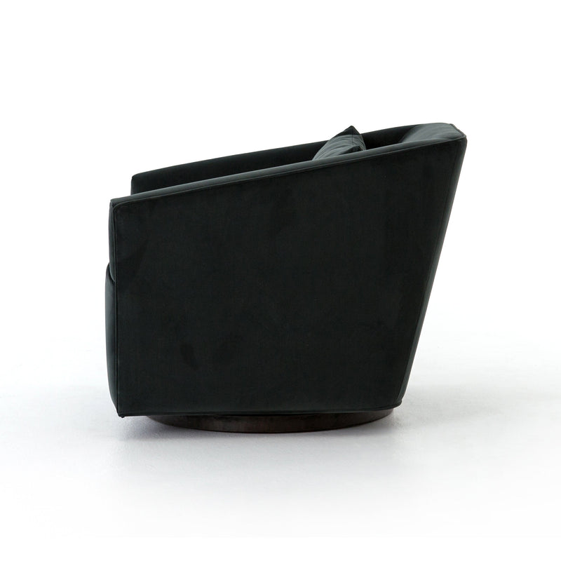 York Swivel Chair - Modern Velvet Smoke | shipping 6/30/2025