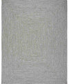 Cream Charcoal Braided Faux Jute Rug