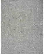 Cream Charcoal Braided Faux Jute Rug